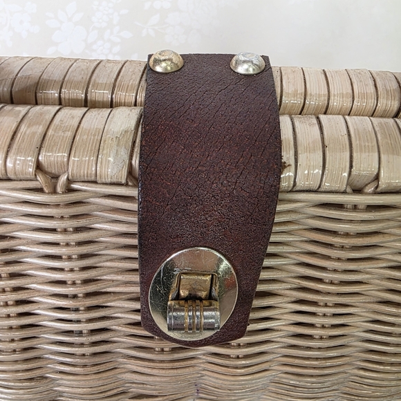 Vtg 1960s Wicker Box Purse Top Handle MCM Handmade Hong Kong – PROJECT BAG - Picture 4 of 11